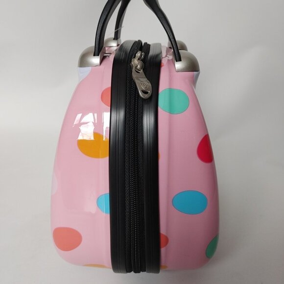 Heys Fashion Hardside PINK Polka dot Luggage Carry On - Picture 7 of 9